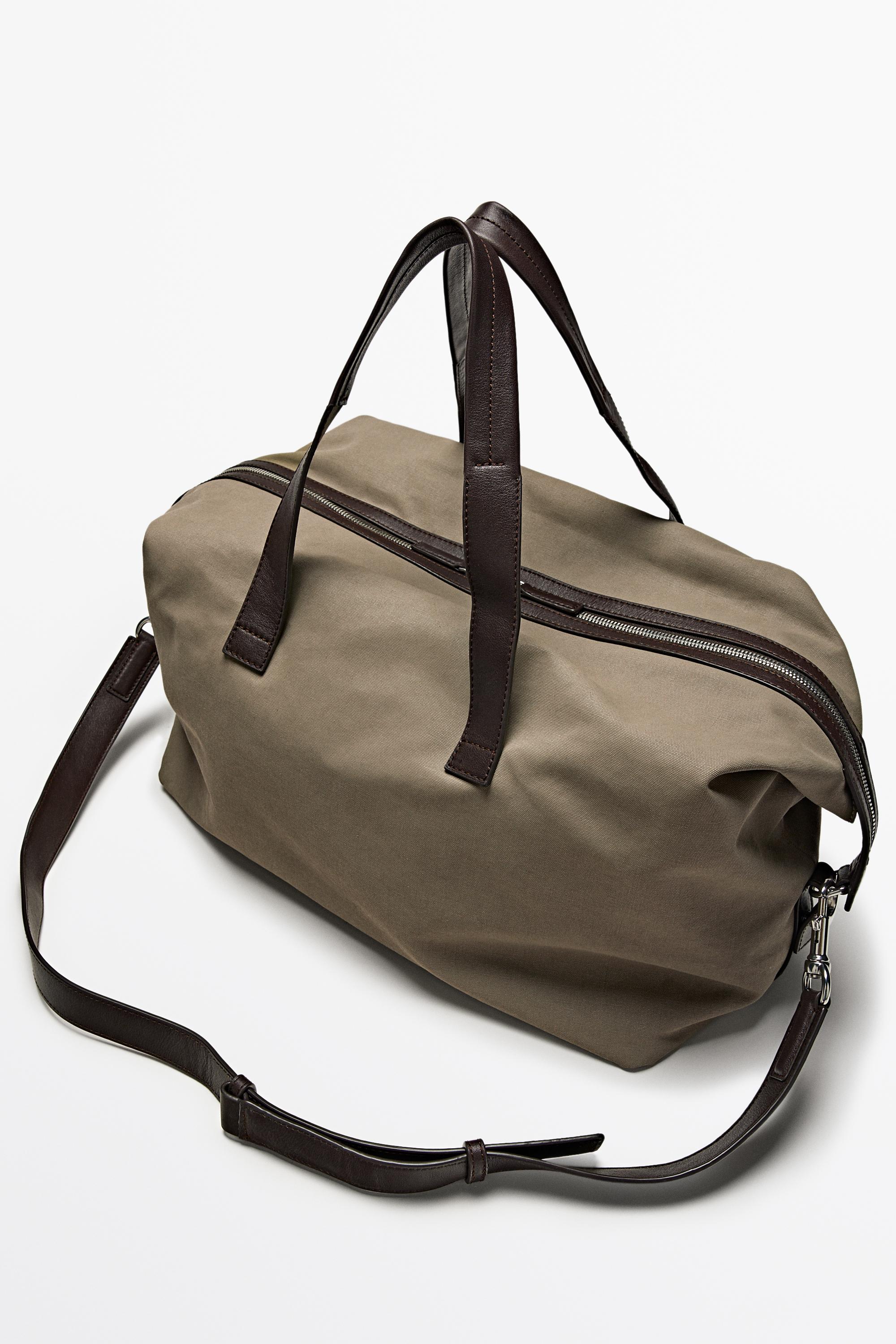 Nappa leather detail travel bag